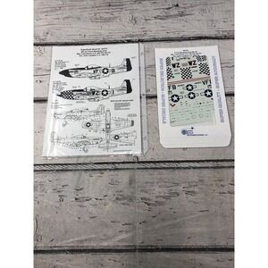 SUPER SCALE P-51 D MUSTANG ACES 8TH AF DECALS 48-675 MAJ. Fred Glover & Landers